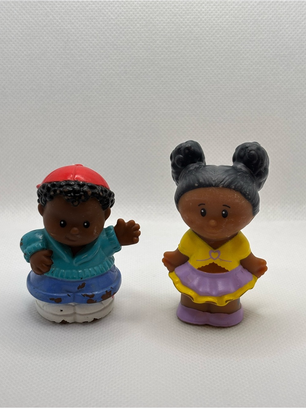 3/15$ 🐸 Fisher-Price Little People Chubby Michael & Tessa With Pink Yellow Skirt